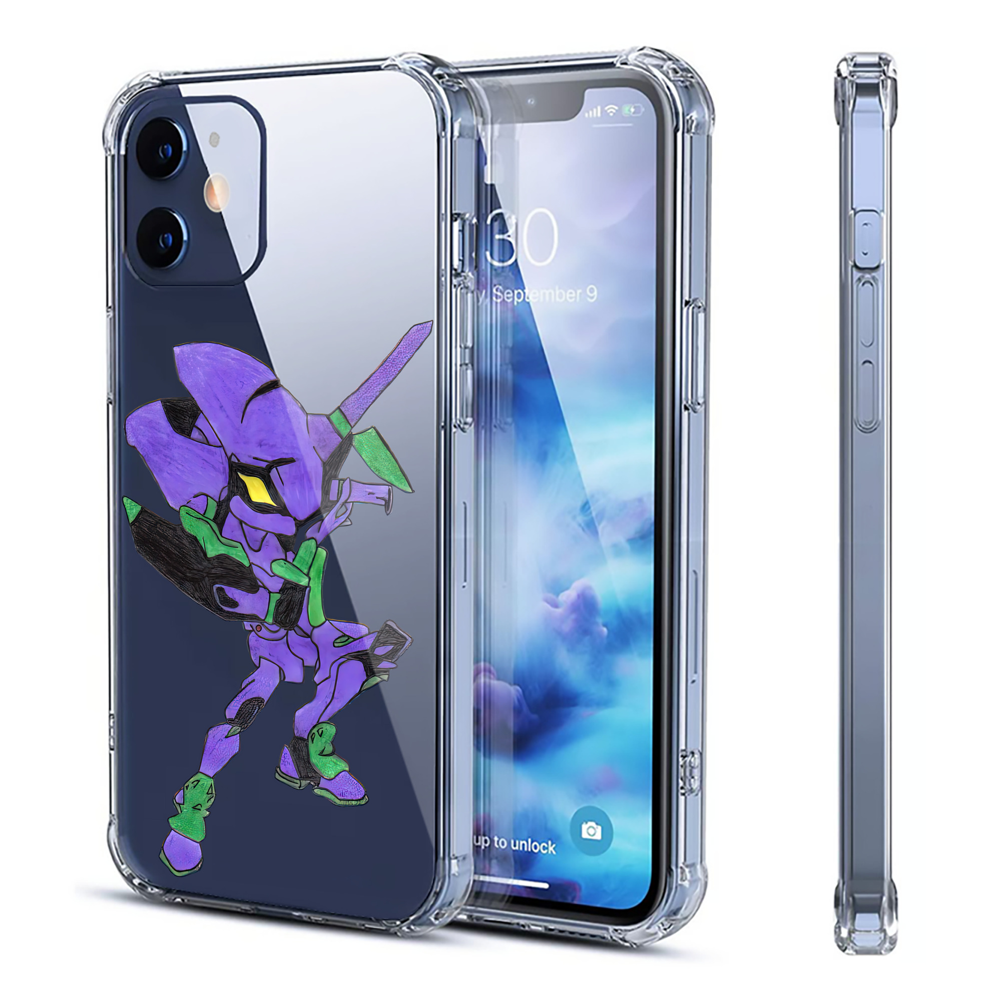 （画像用） EVA 新世紀エヴァンゲリオン 【iPhone 12シリーズ対応】透明スマホケース（クリアソフトケース）